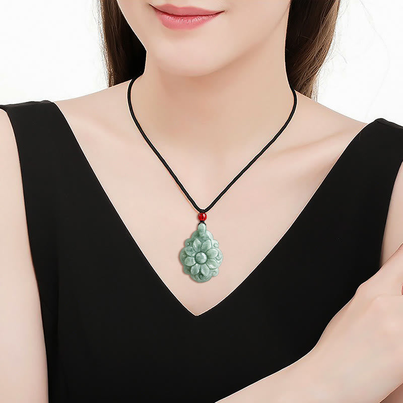 Natural Jade Luck Pendant Necklace | Prosperity & Abundance