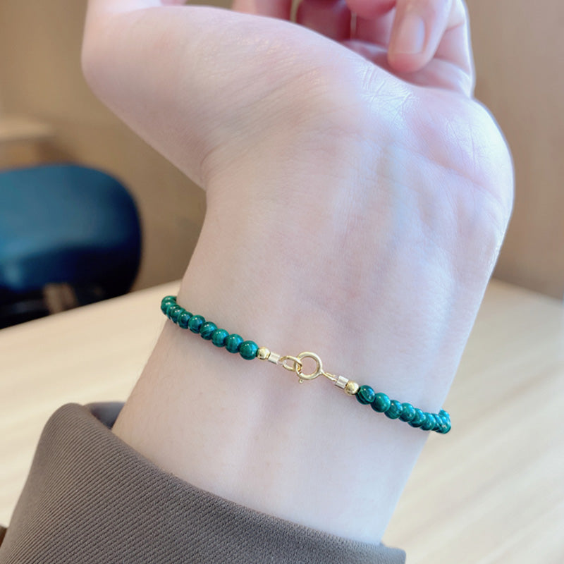 Unisex Malachite Elephant Anti-Anxiety Bracelet 14cm-17cm