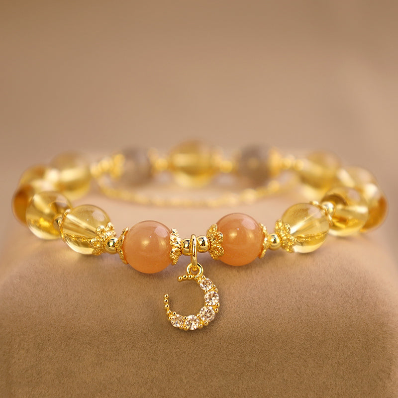 10mm Citrine Abundant Energy Bracelet for Prosperity