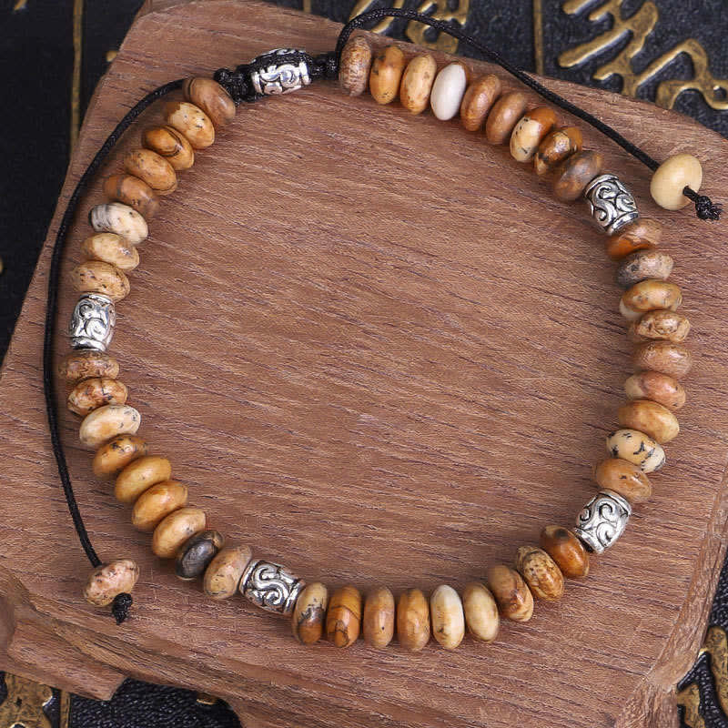 Picture Jasper Spiritual Bracelet for Positive Energy and Protection