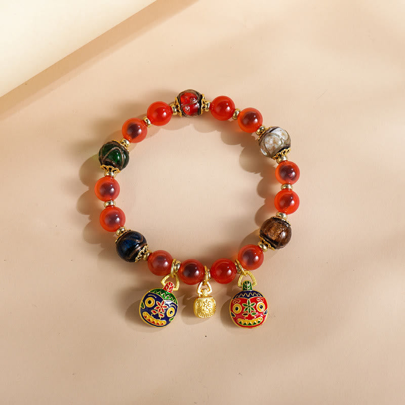 8mm Colorful Candy Agate Strength Bracelet