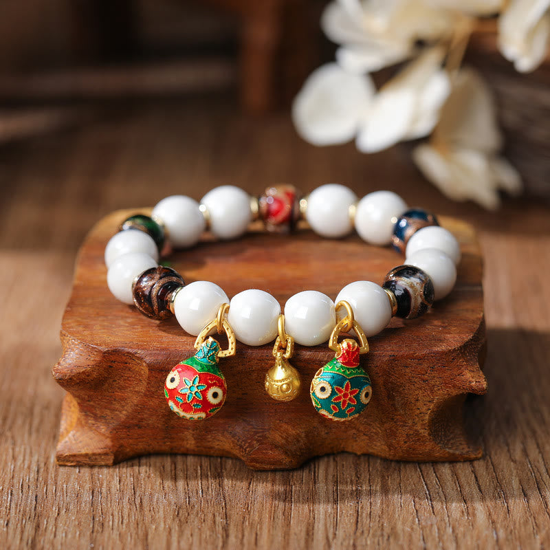 10mm Liuli Glass Spiritual Charm Bracelet for Prosperity