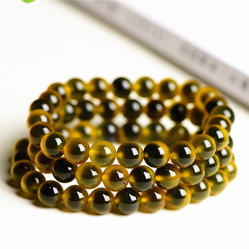 8mm Candy Agate Harmony Bead Agate Bracelet for Strength