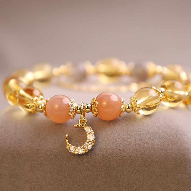 10mm Citrine Abundant Energy Bracelet for Prosperity