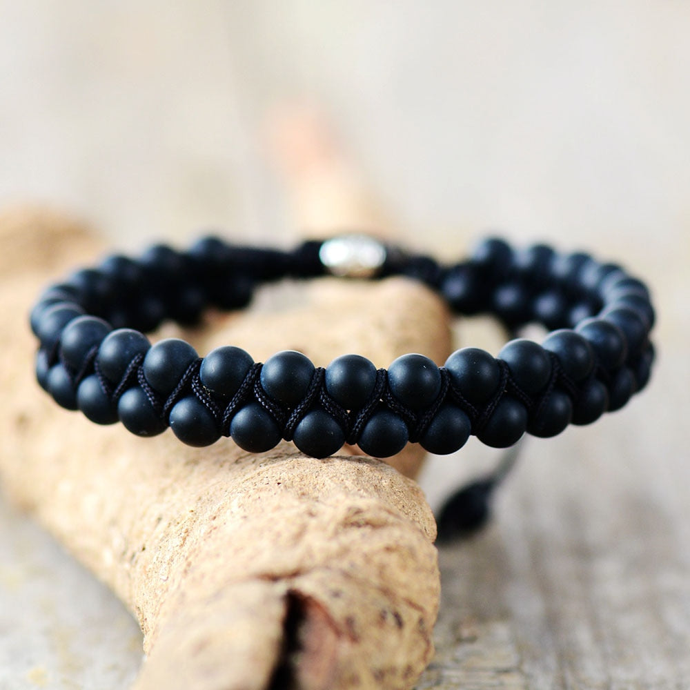 Black Agate Bracelet for Balance and Harmony
