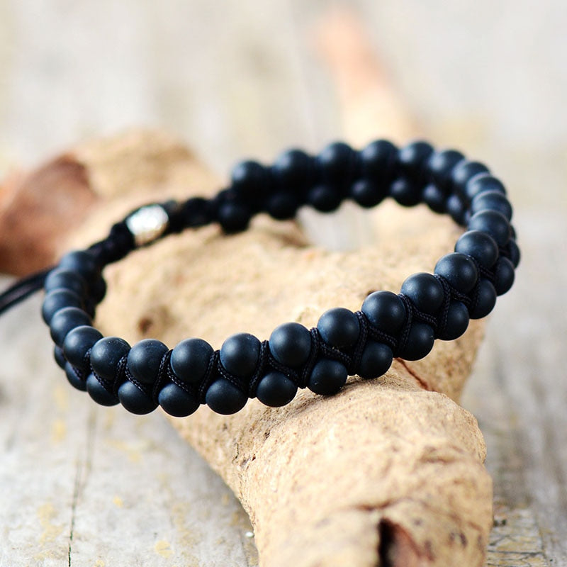 Black Agate Bracelet for Balance and Harmony
