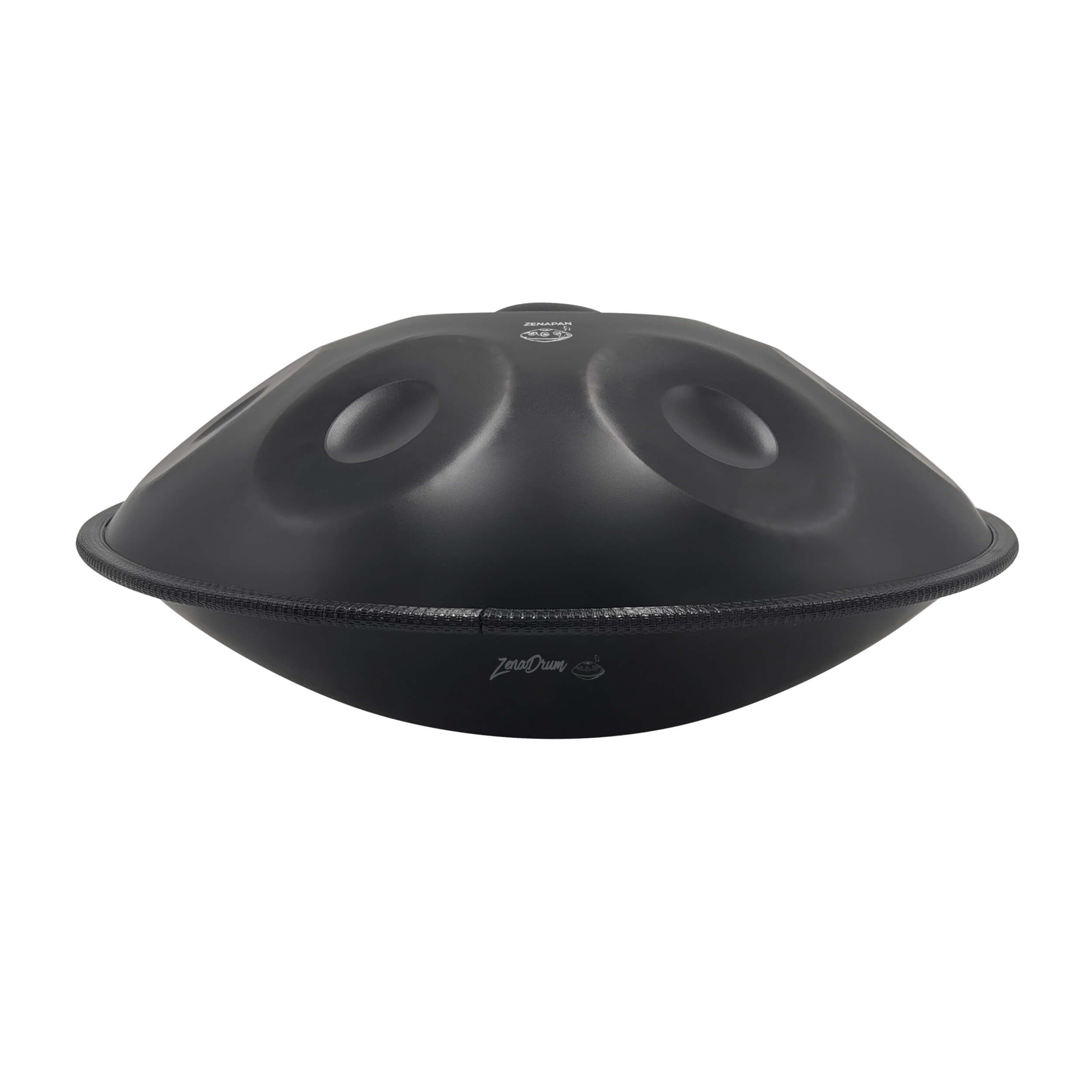 Black Handpan Drum in D Minor with Tone Fields for Sale