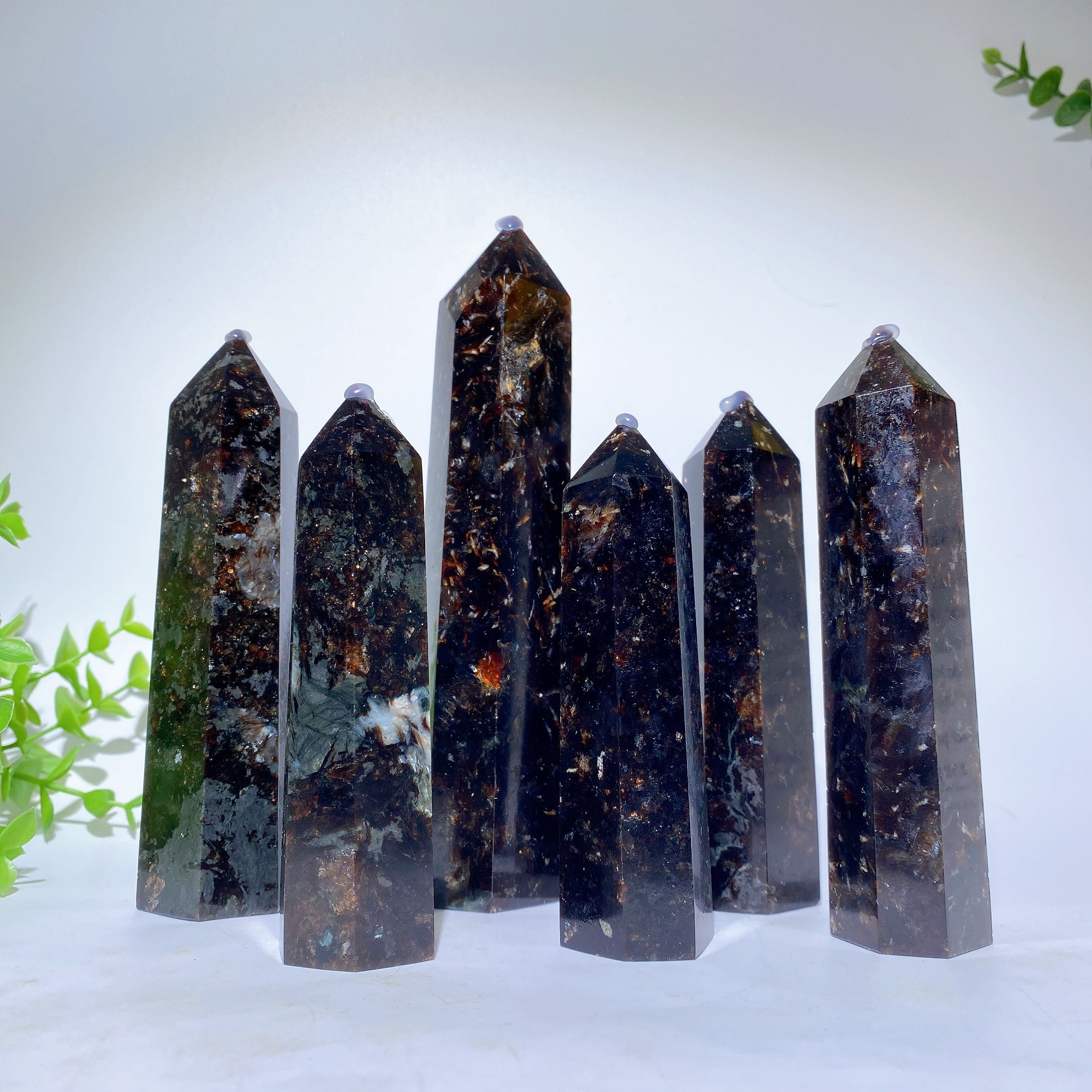 Black Mica Biotite Crystal Tower 10-18cm Spiritual Healing