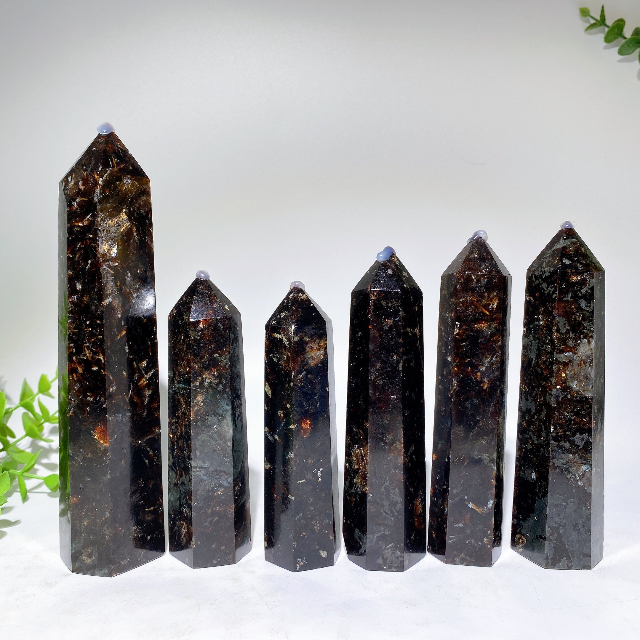 Black Mica Biotite Crystal Tower 10-18cm Spiritual Healing