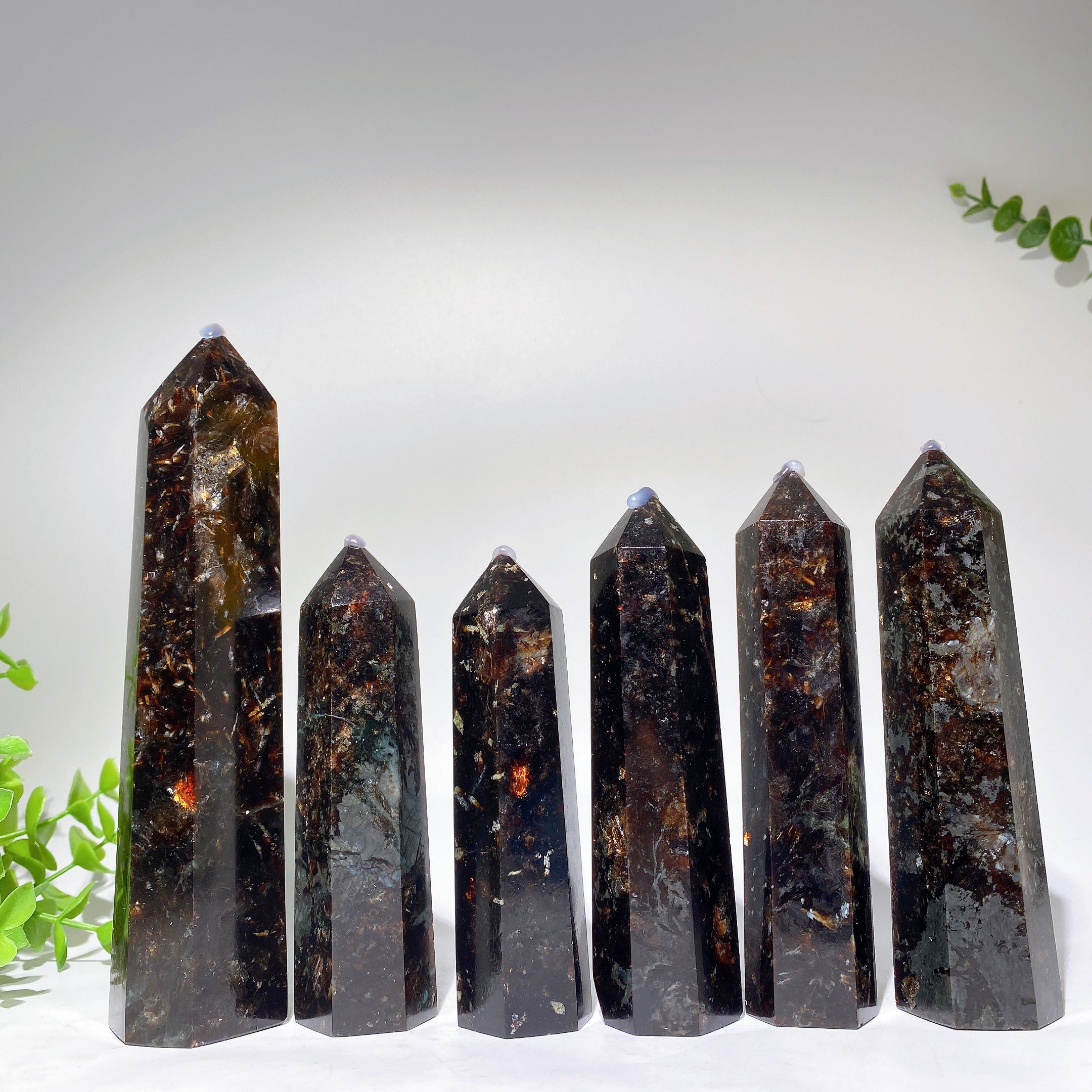 Black Mica Biotite Crystal Tower 10-18cm Spiritual Healing