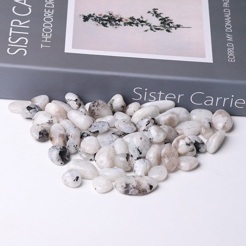 Black Moonstone Tumbled Stones 15-30mm Smooth Polished Crystals