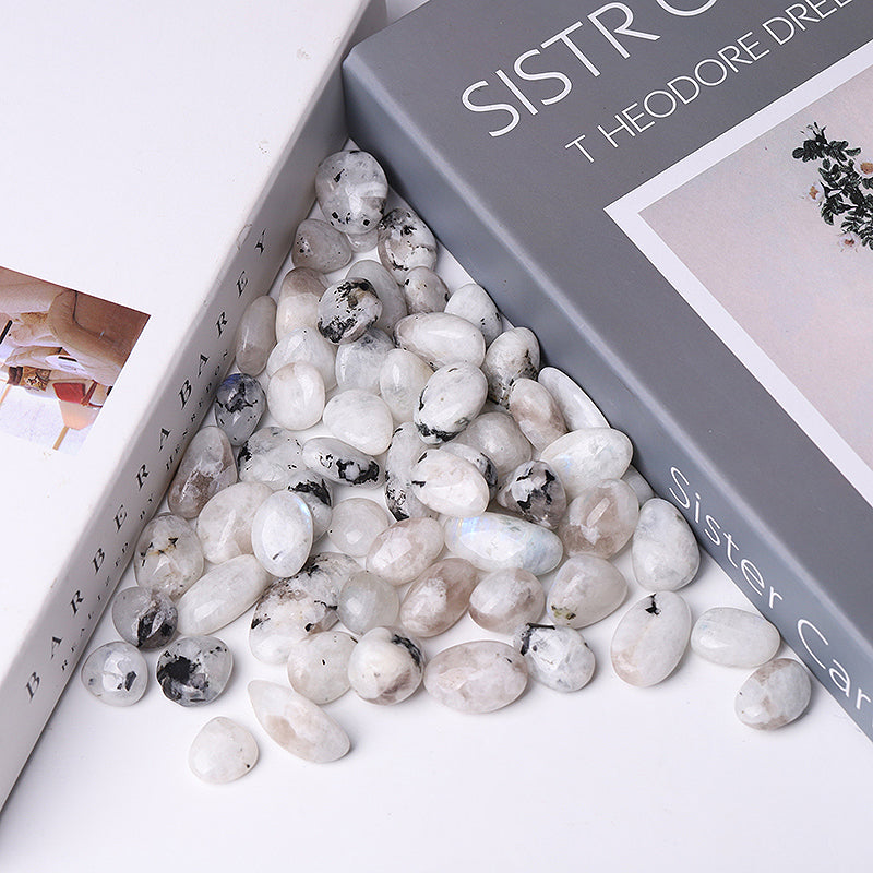 Black Moonstone Tumbled Stones 15-30mm Smooth Polished Crystals