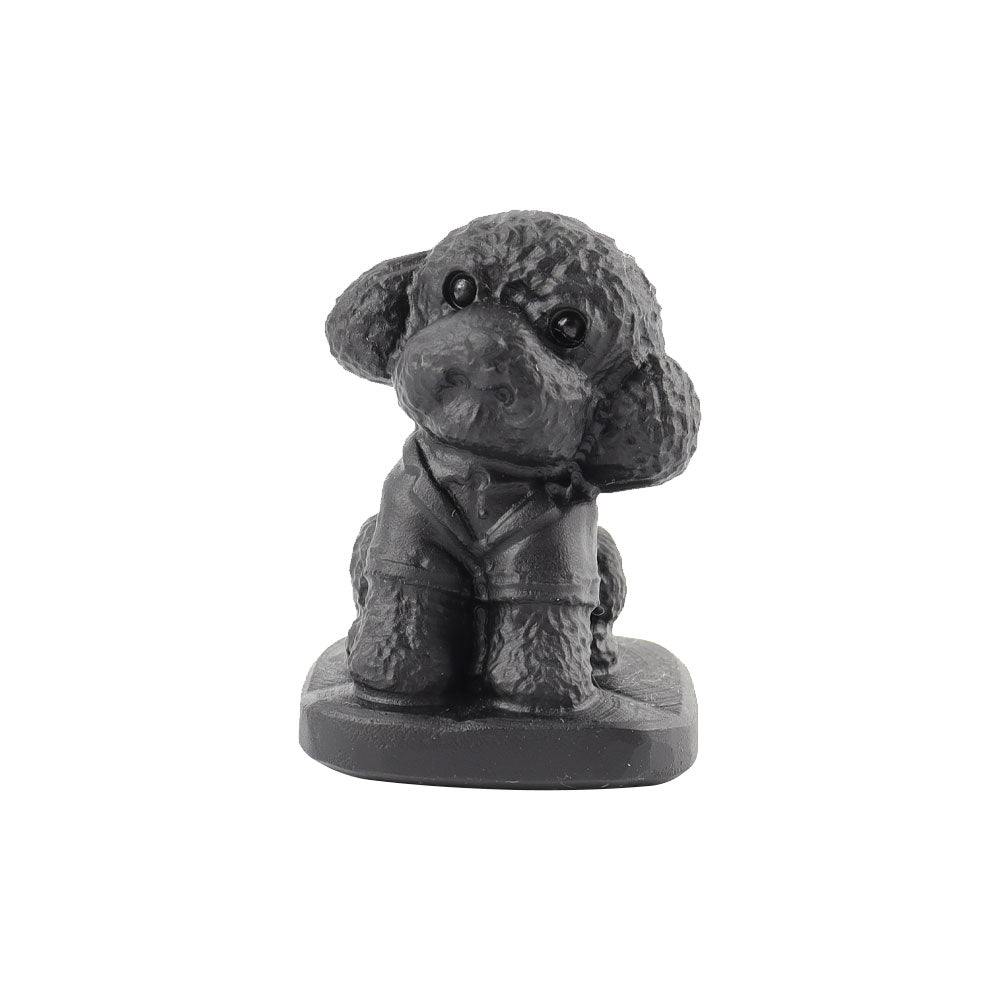 Black Obsidian Crystal Dog Carving 1.7-inch Figurine