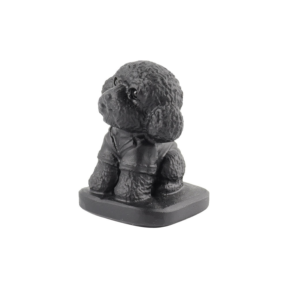 Black Obsidian Crystal Dog Carving 1.7-inch Figurine