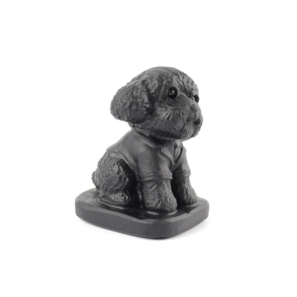 Black Obsidian Crystal Dog Carving 1.7-inch Figurine