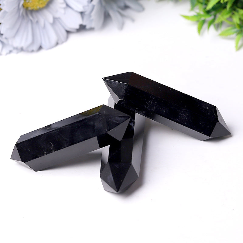 Black Obsidian Double Terminated Point 2.4-4.5 inches Healing Crystal