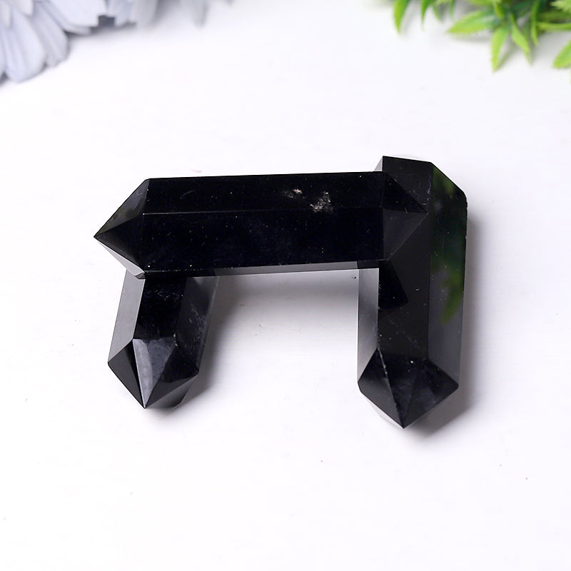 Black Obsidian Double Terminated Point 2.4-4.5 inches Healing Crystal