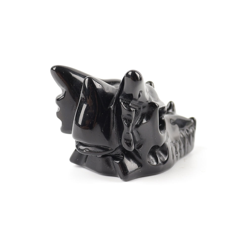 Black Obsidian Dragon Head Crystal Carving 2.5in