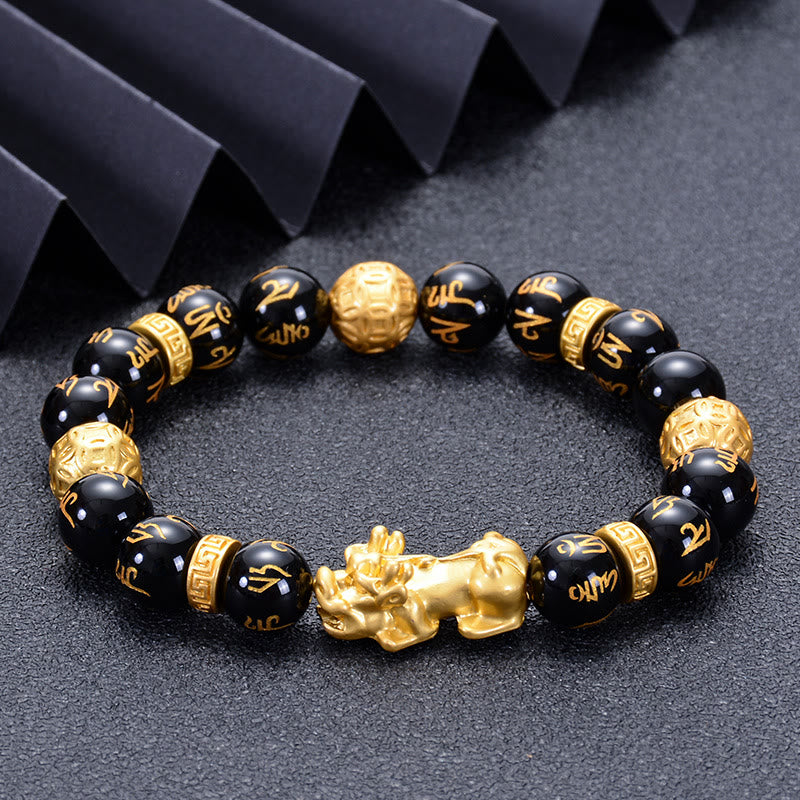 Black Obsidian PiXiu Protection Bracelet