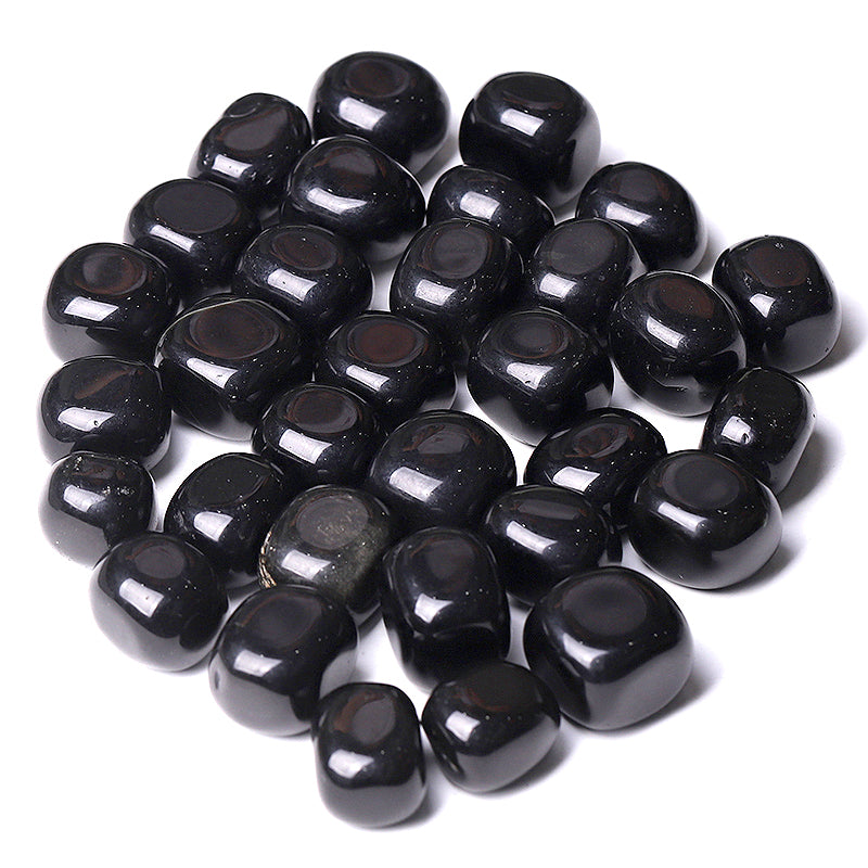 Black Obsidian Tumbled Stones 15-20mm for Healing