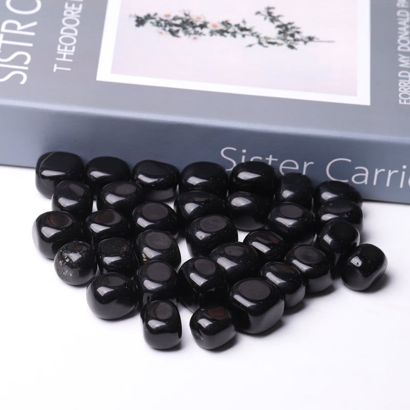 Black Obsidian Tumbled Stones 15-20mm for Healing