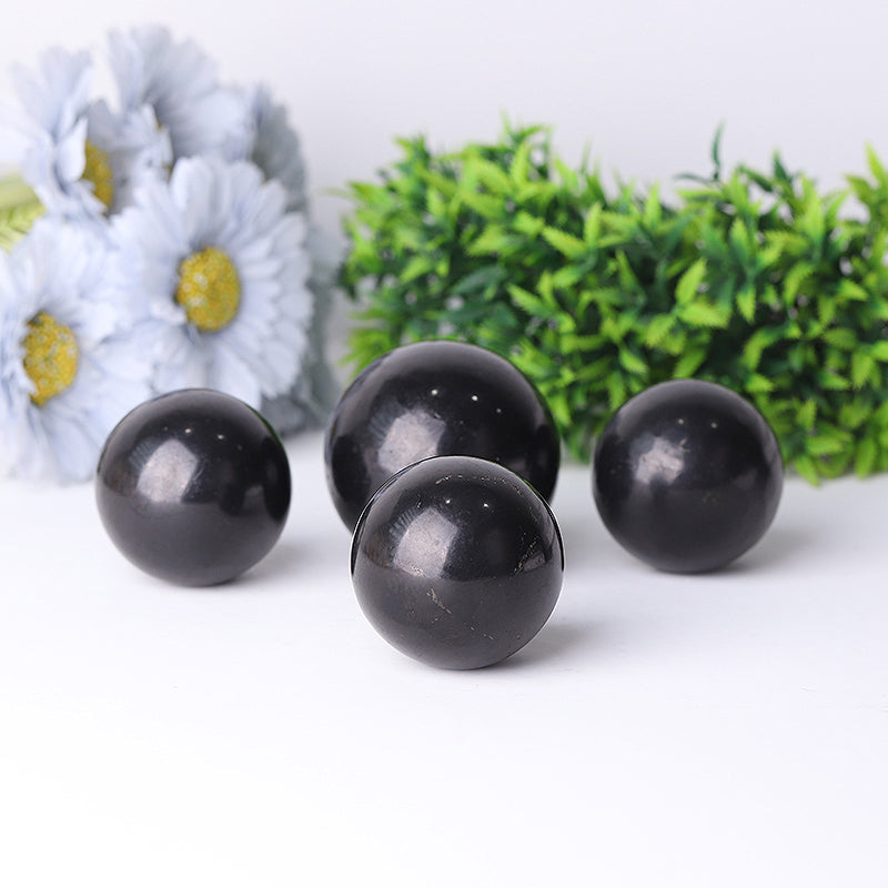 Black Shungite Sphere 50mm or 60mm Chakra Healing