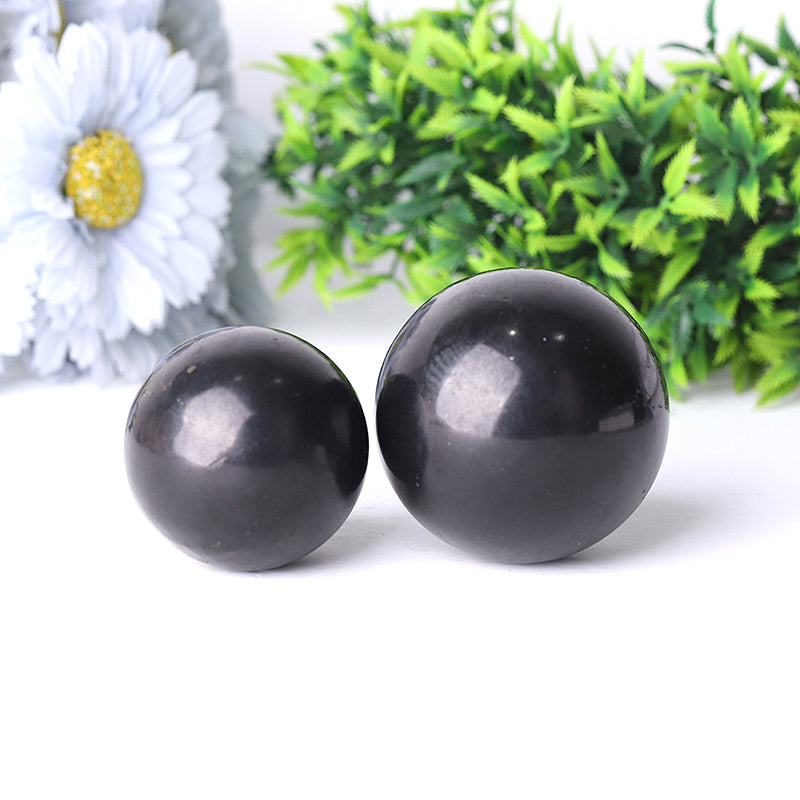 Black Shungite Sphere 50mm or 60mm Chakra Healing