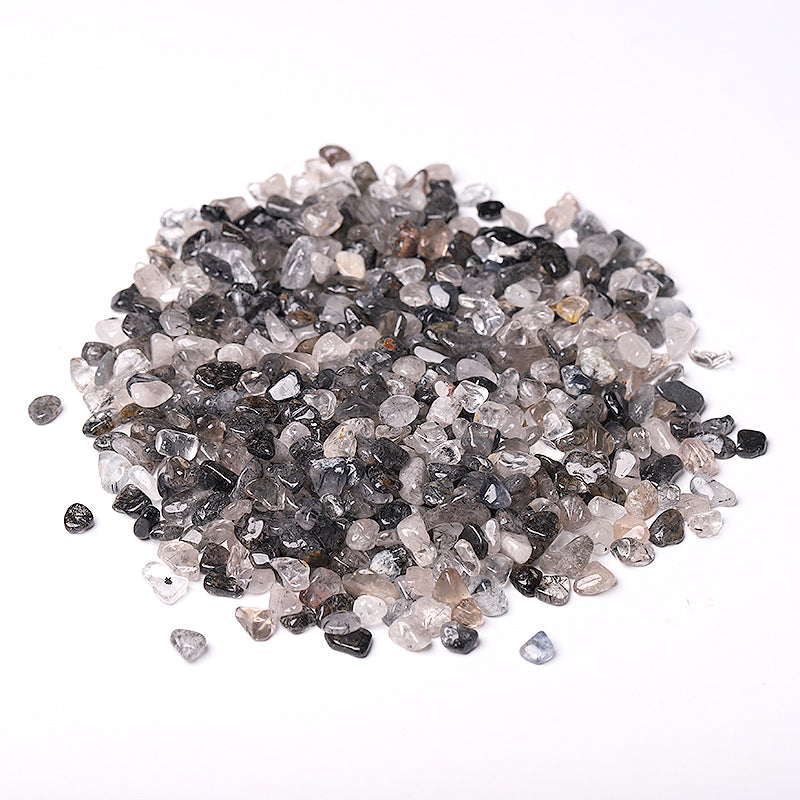 Black Tourmaline in Quartz Chips 5-9mm Crystal Specimen