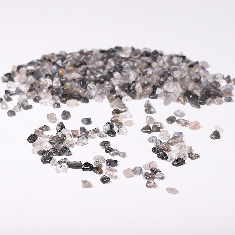 Black Tourmaline in Quartz Chips 5-9mm Crystal Specimen