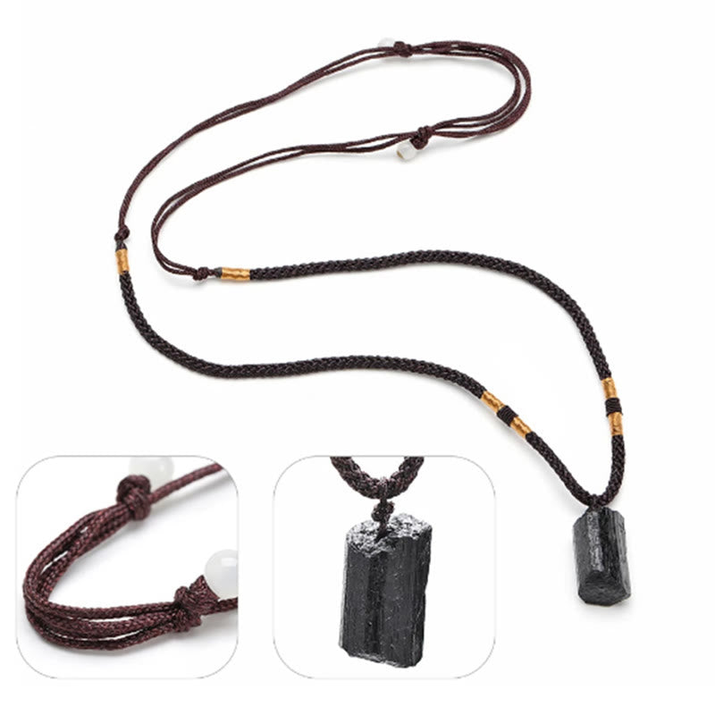 Black Tourmaline Spiritual Necklace with Positive Energy Pendant