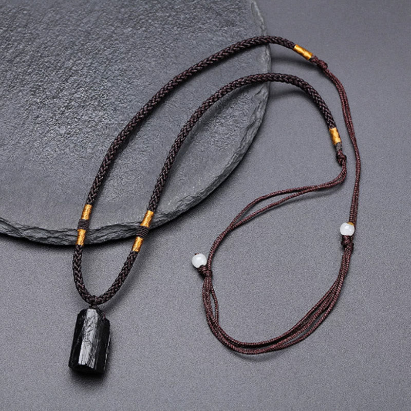 Black Tourmaline Spiritual Necklace with Positive Energy Pendant