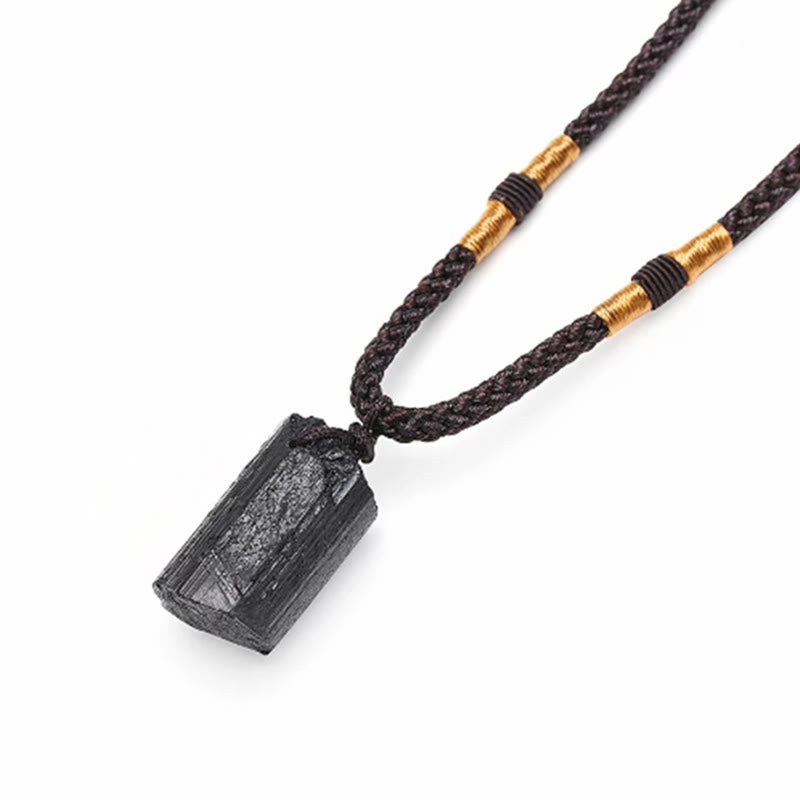 Black Tourmaline Spiritual Necklace with Positive Energy Pendant