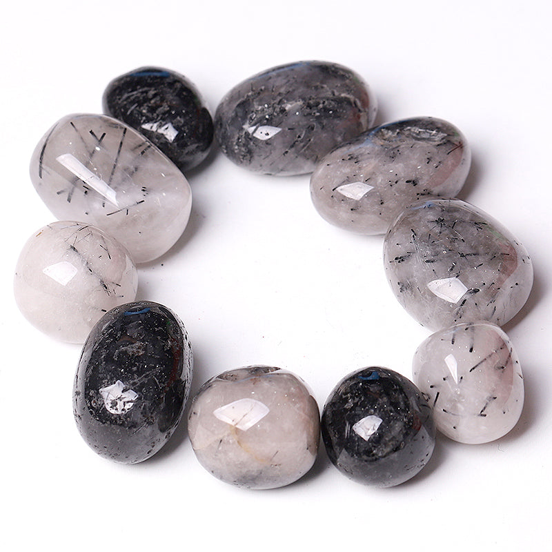 Black Tourmaline Tumbled Stones 25-40mm for Energy Healing