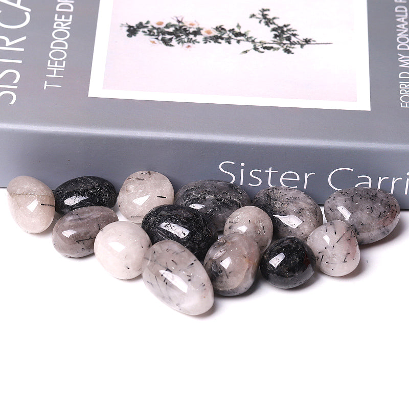 Black Tourmaline Tumbled Stones 25-40mm for Energy Healing