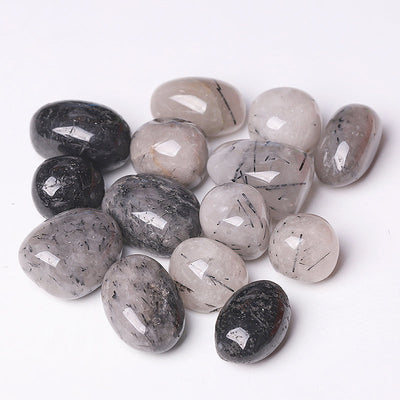 Black Tourmaline Tumbled Stones 25-40mm for Energy Healing