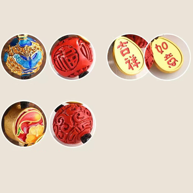 Blessing Fu Character Ruyi Charm Key Chain | Spiritual Jewelry