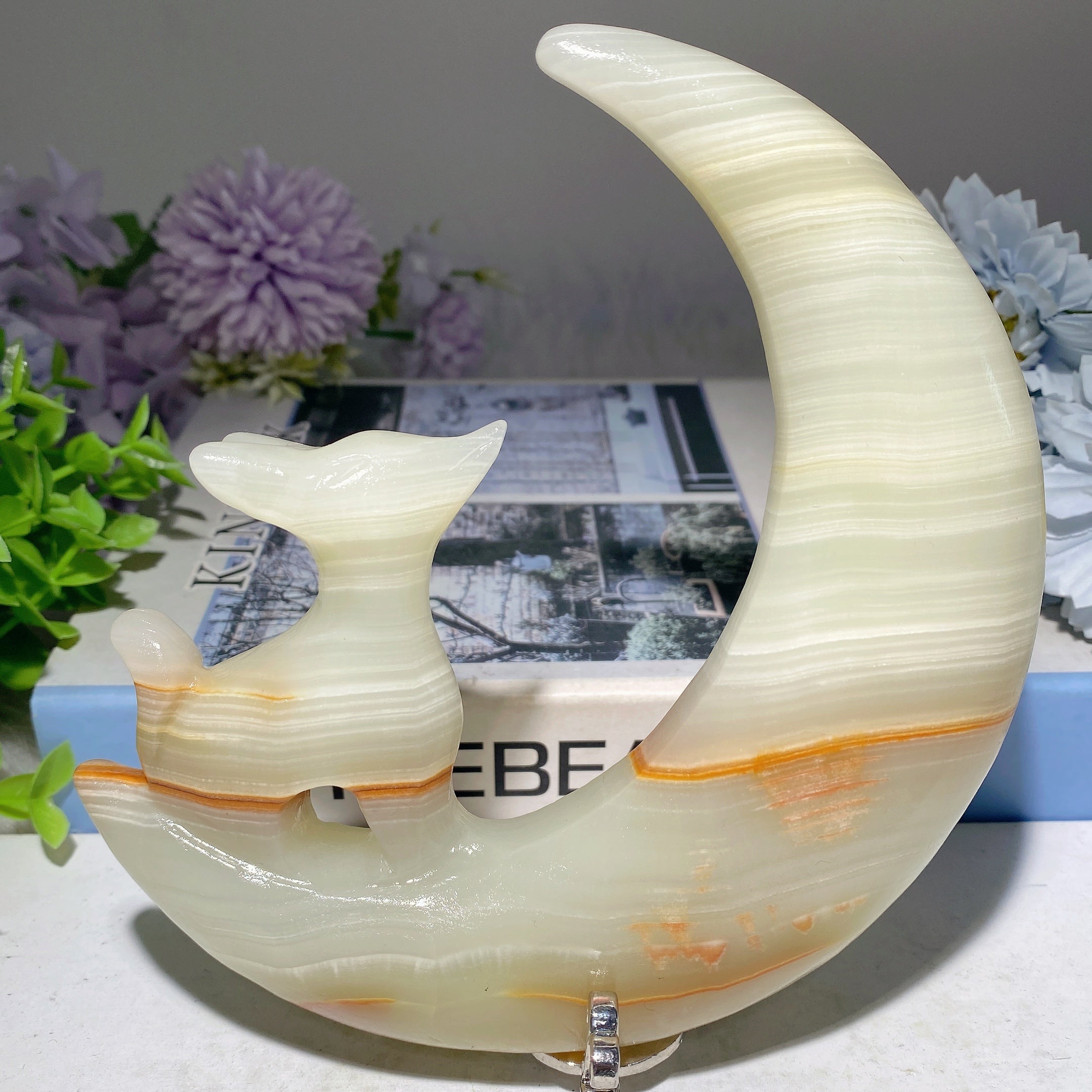 Blood Stone Fox Crystal Carving 4.8-6.0 inch Healing Sculpture