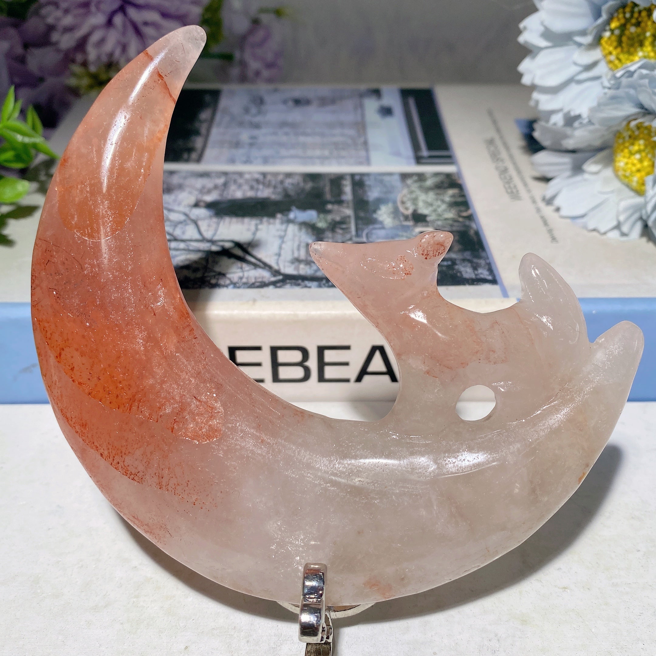 Blood Stone Fox Crystal Carving 4.8-6.0 inch Healing Sculpture