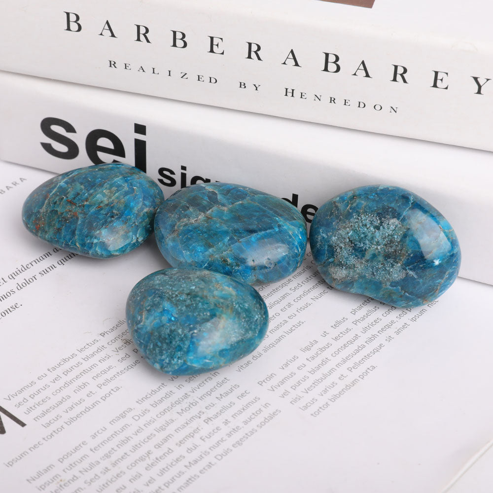 Blue Apatite Crystal Heart 1.5-2 Inch Healing Stone