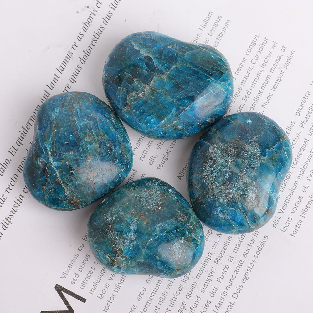 Blue Apatite Crystal Heart 1.5-2 Inch Healing Stone