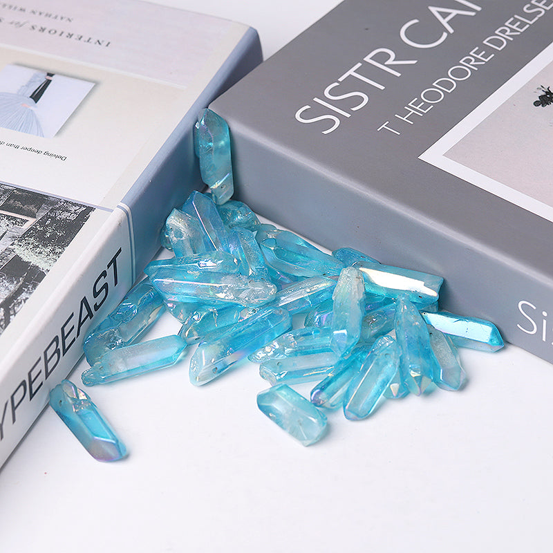 Blue Aura Angel Crystal Points 1.2-1.7" Raw Quartz