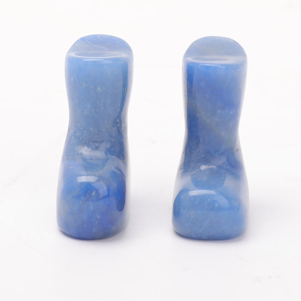 Blue Aventurine Crystal Figurines Set 1.5in Boots