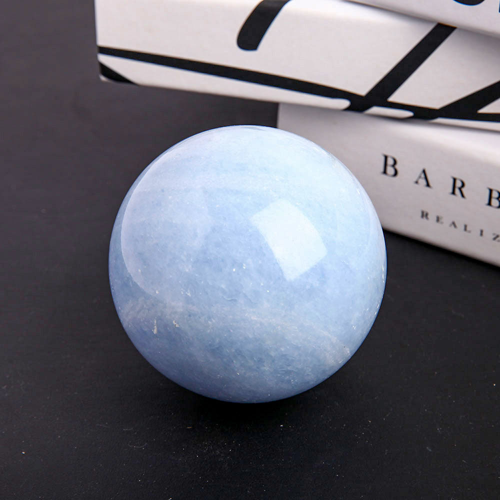 Blue Calcite Crystal Sphere 75-85mm Healing Orb