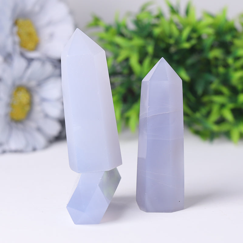 Blue Calcite Crystal Tower 2.5-4.5 inch Healing Display