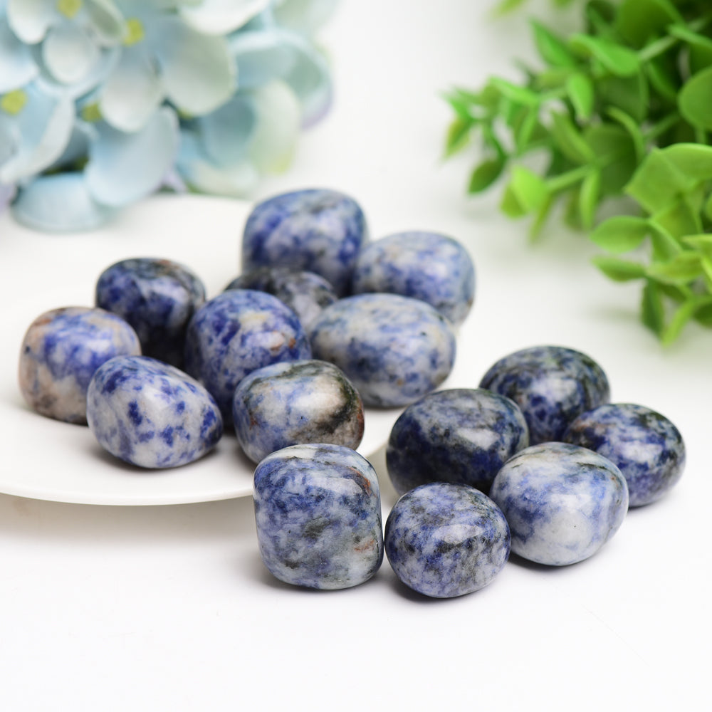 Blue Dot Crystal Tumbled Stones 2cm Healing Energy