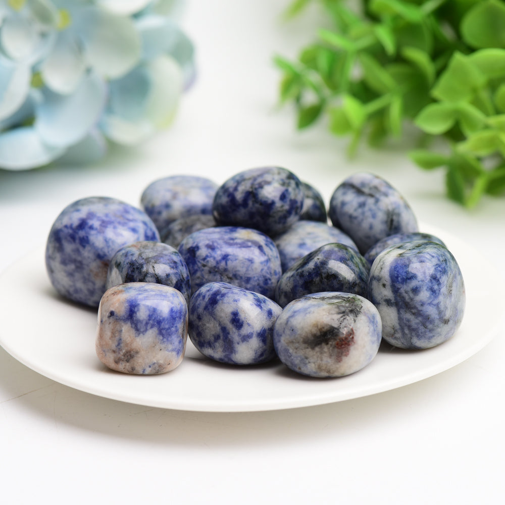 Blue Dot Crystal Tumbled Stones 2cm Healing Energy