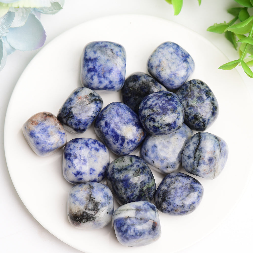 Blue Dot Crystal Tumbled Stones 2cm Healing Energy