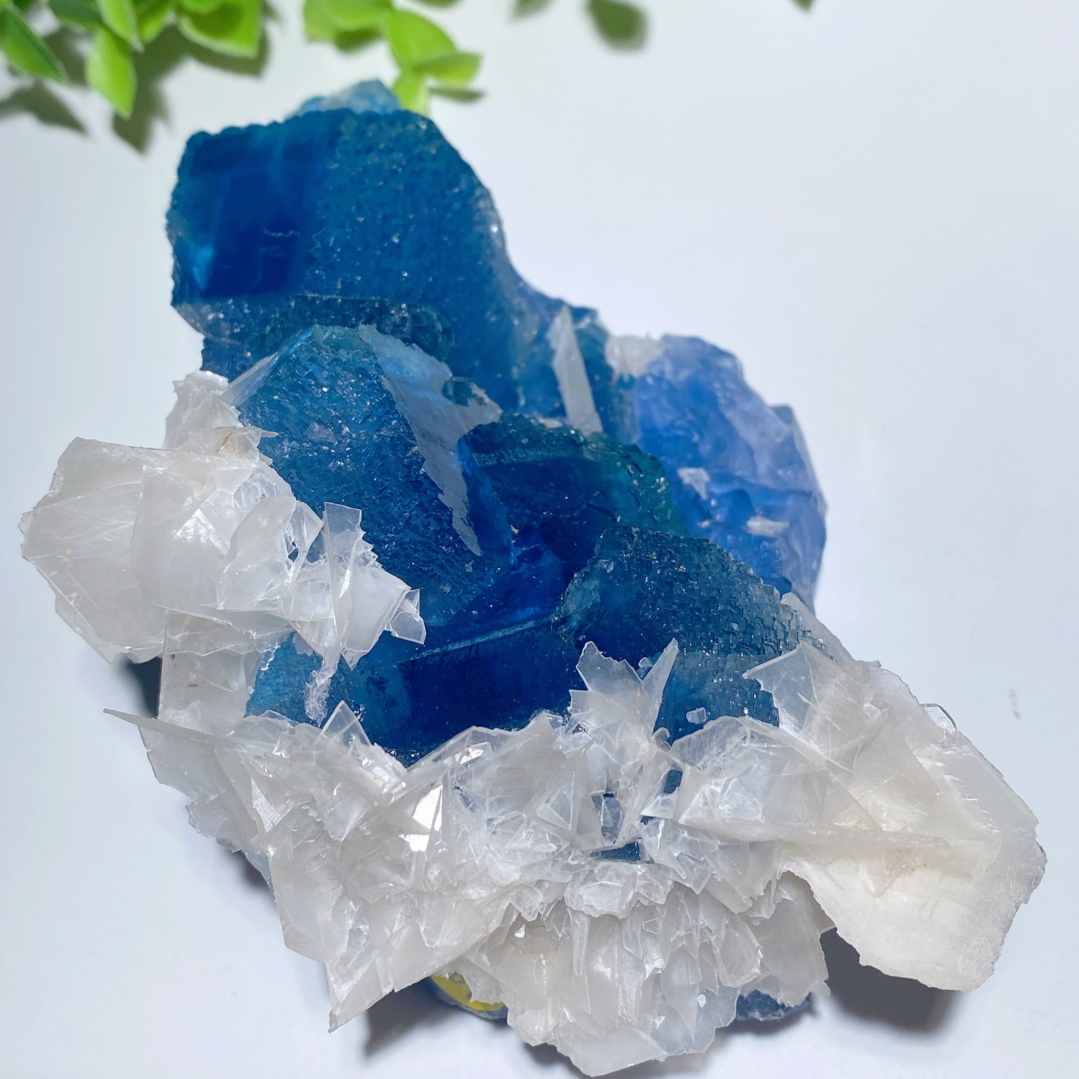 Blue Fluorite & Calcite Crystal Specimens 3.2-5.2in Healing Display