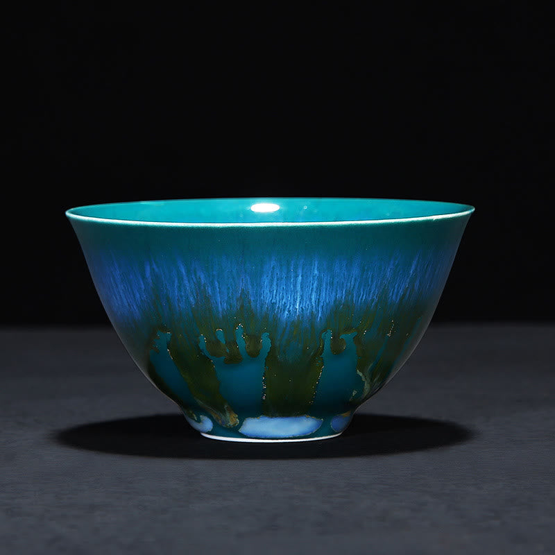 Blue Jianzhan Ceramic Teacup 160ml Zen Decor