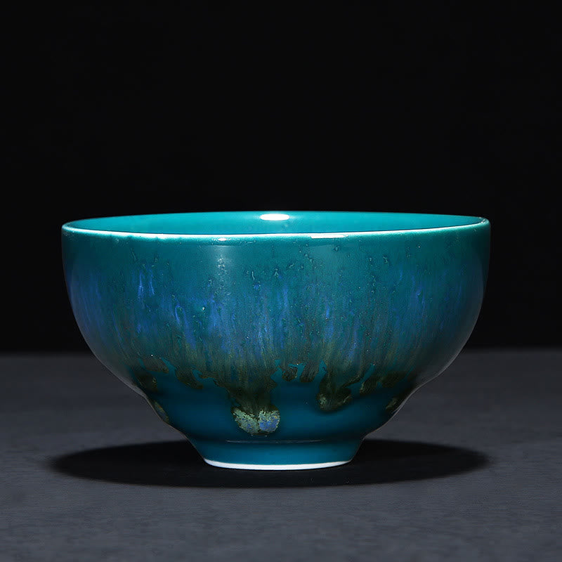 Blue Jianzhan Ceramic Teacup 160ml Zen Decor